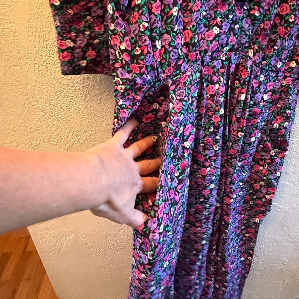 Sweet Miranda Vintage 80’s 90’s Floral Long Sleeve Dress Womens Sz 12 - Picture 5 of 16